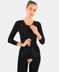 فول بودي بأكمام وسحاب — تغطية كاملة حتى الركبة