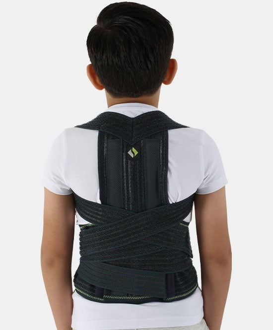 كورسية ظهريّة صدريّة للأطفال (Dorso-Lumbar) — تدعيم معدني جانبي