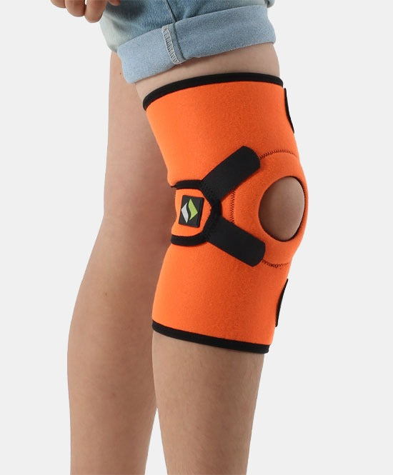 دعامة ركبة بدعم الرضفة للأطفال — فتحة حول الرضفة + وسيط سيليكون