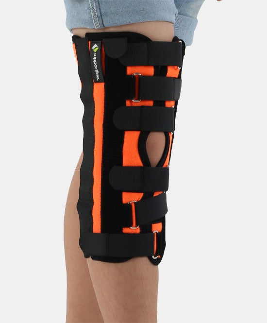 مثبّت ركبة مستقيم للأطفال (Immobilizer) — تثبيت على البسط