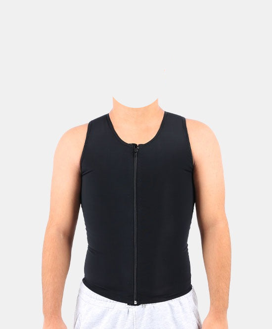 كورسية رجالي لشدّ الصدر — سحاب أمامي + 3 صفوف